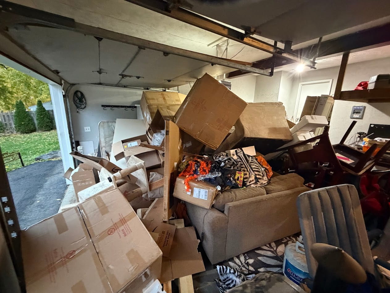 Clean garage after junk removal service in Papillion, NE