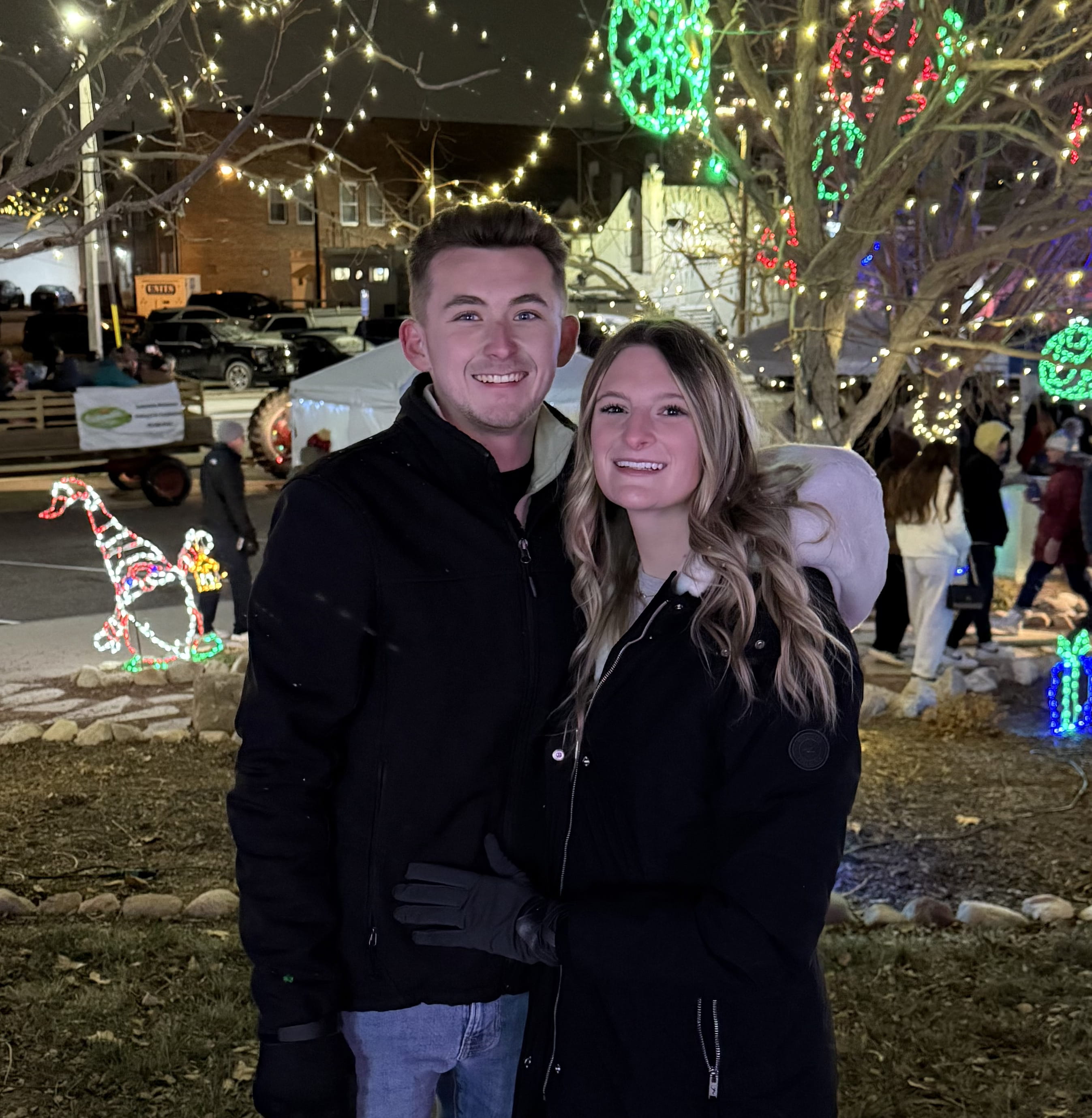 Keagan and Ashley enjoying time together in Omaha